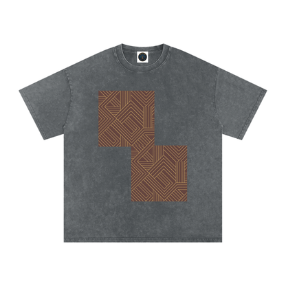 Snow Washed Oversized Cotton T-Shirt