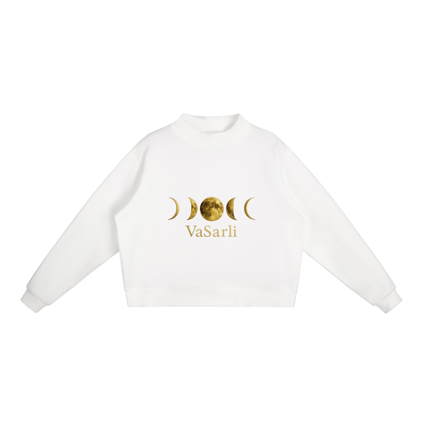 Essential Fleece Mock-Neck Crew Sweatshirt