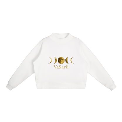 Essential Fleece Mock-Neck Crew Sweatshirt