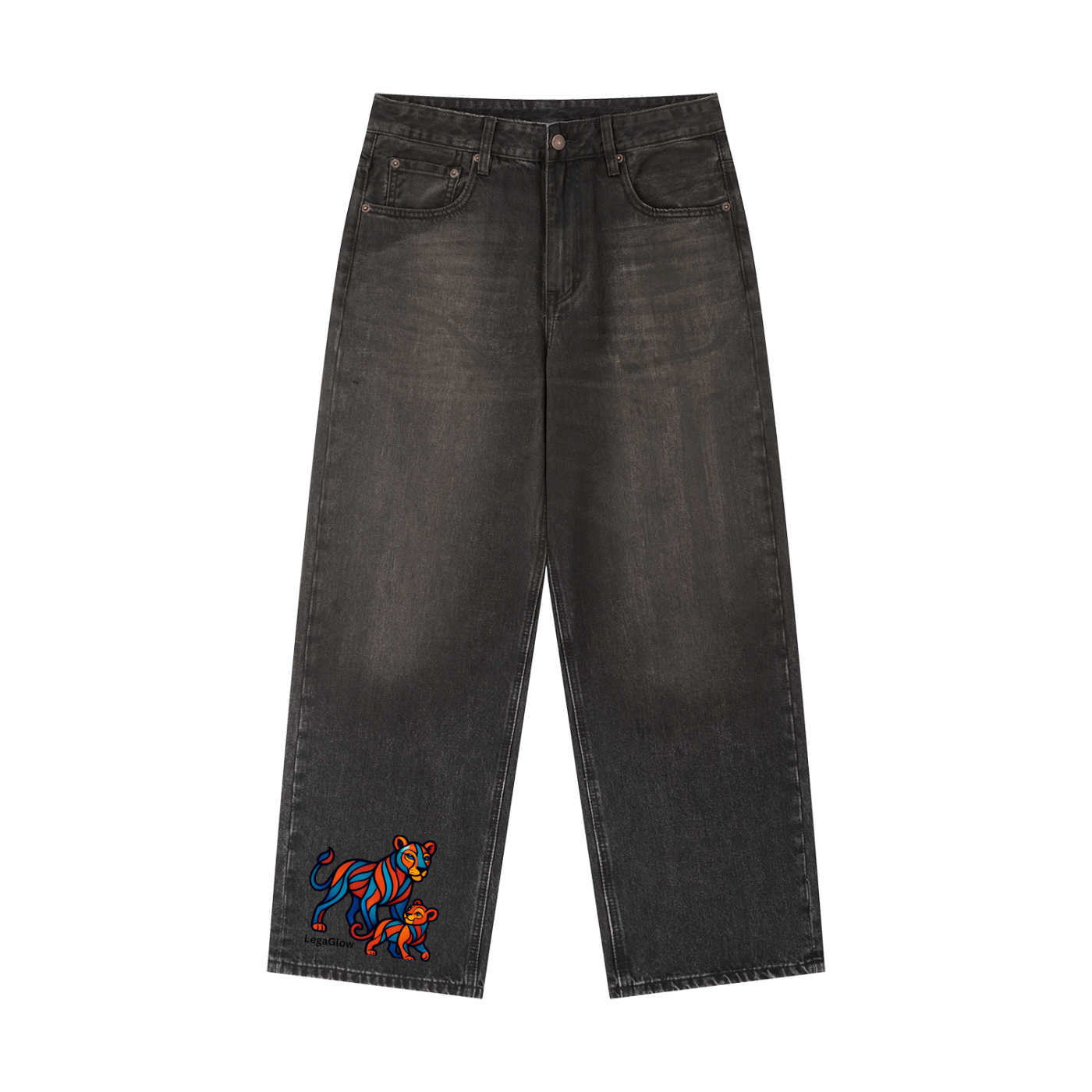 Vintage Wash Heavyweight Denim Jeans