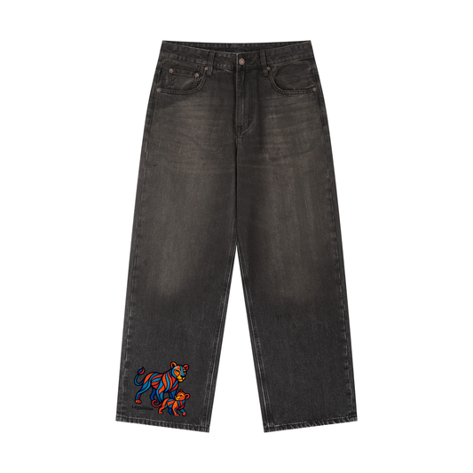 Vintage Wash Heavyweight Denim Jeans