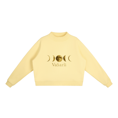 Essential Fleece Mock-Neck Crew Sweatshirt