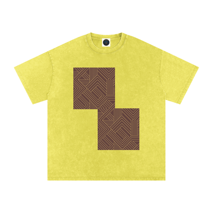 Snow Washed Oversized Cotton T-Shirt