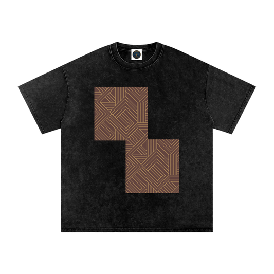 Snow Washed Oversized Cotton T-Shirt