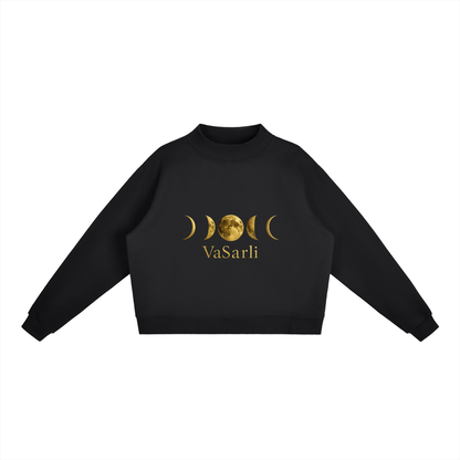 Essential Fleece Mock-Neck Crew Sweatshirt