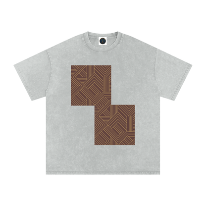 Snow Washed Oversized Cotton T-Shirt