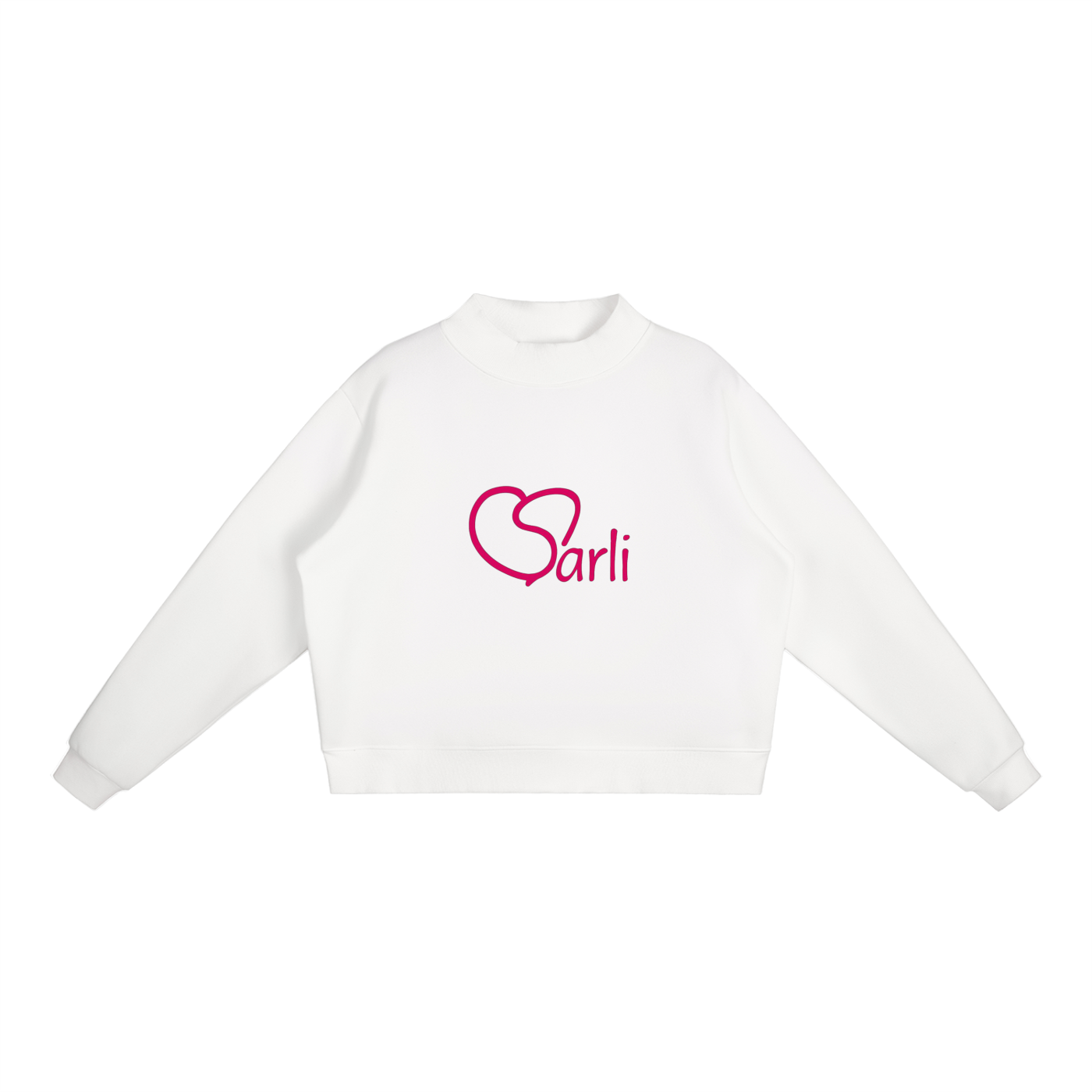 Essential Fleece Mock-Neck Crew Sweatshirt