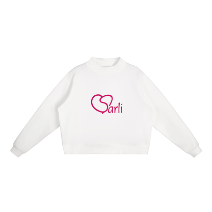 Essential Fleece Mock-Neck Crew Sweatshirt