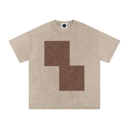 Snow Washed Oversized Cotton T-Shirt