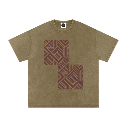 Snow Washed Oversized Cotton T-Shirt