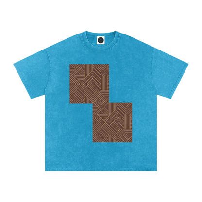 Snow Washed Oversized Cotton T-Shirt