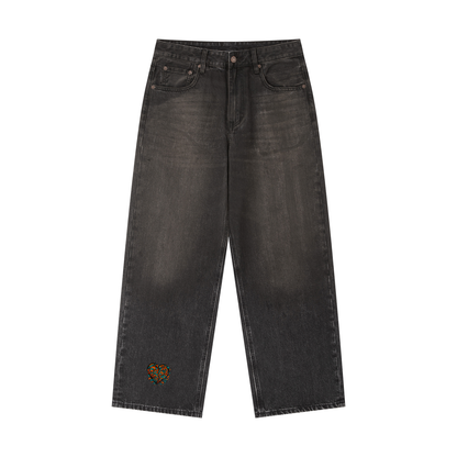 Vintage Wash Heavyweight Denim Jeans