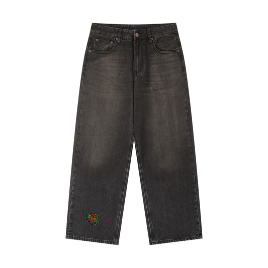 Vintage Wash Heavyweight Denim Jeans