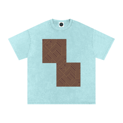 Snow Washed Oversized Cotton T-Shirt