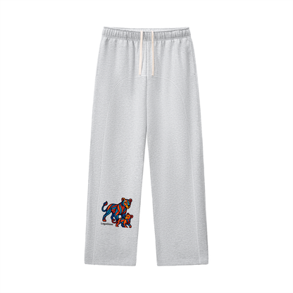 Contrast-Stitched Fleece Sweatpants